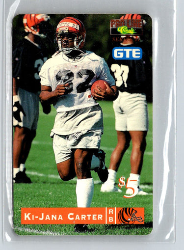 1995 Pro Line Series II #7 Ki-Jana Carter Phone Cards $5 #/3577 i74