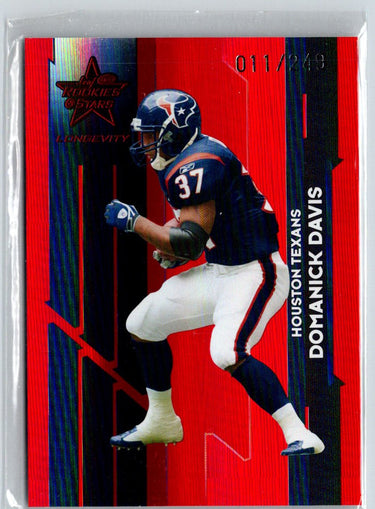 2006 Leaf Rookies & Stars #45 Domanick Davis Longevity Holofoil #/99 i67