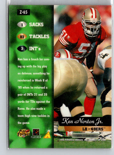 1996 Zenith #Z-65 Ken Norton Jr. i73
