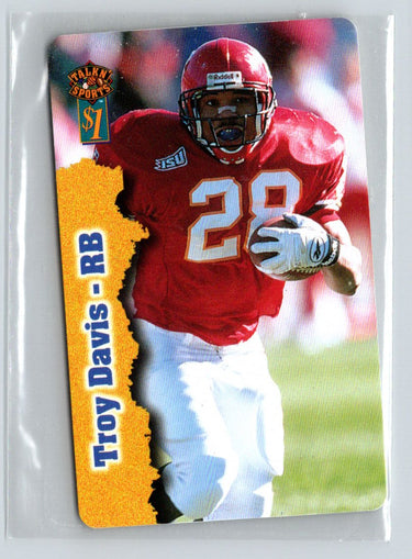 1997 Score Board Talk N' Sports #17 Troy Davis Phone Cards $1 i74