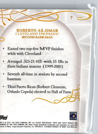 2015 Topps Tribute #7 Roberto Alomar Black #/50 i76