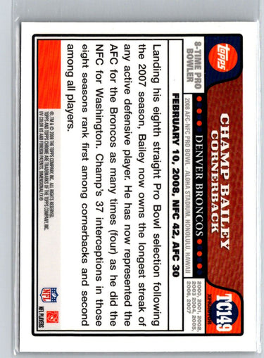 2008 Topps Chrome #TC149 Champ Bailey Refractors i70