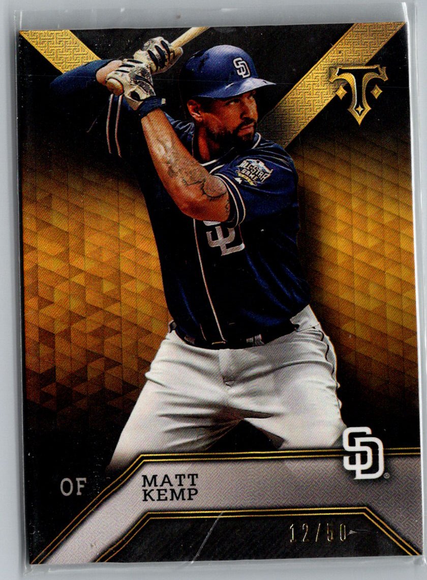 2016 Topps Triple Threads #84 Matt Kemp Onyx #/50 i76