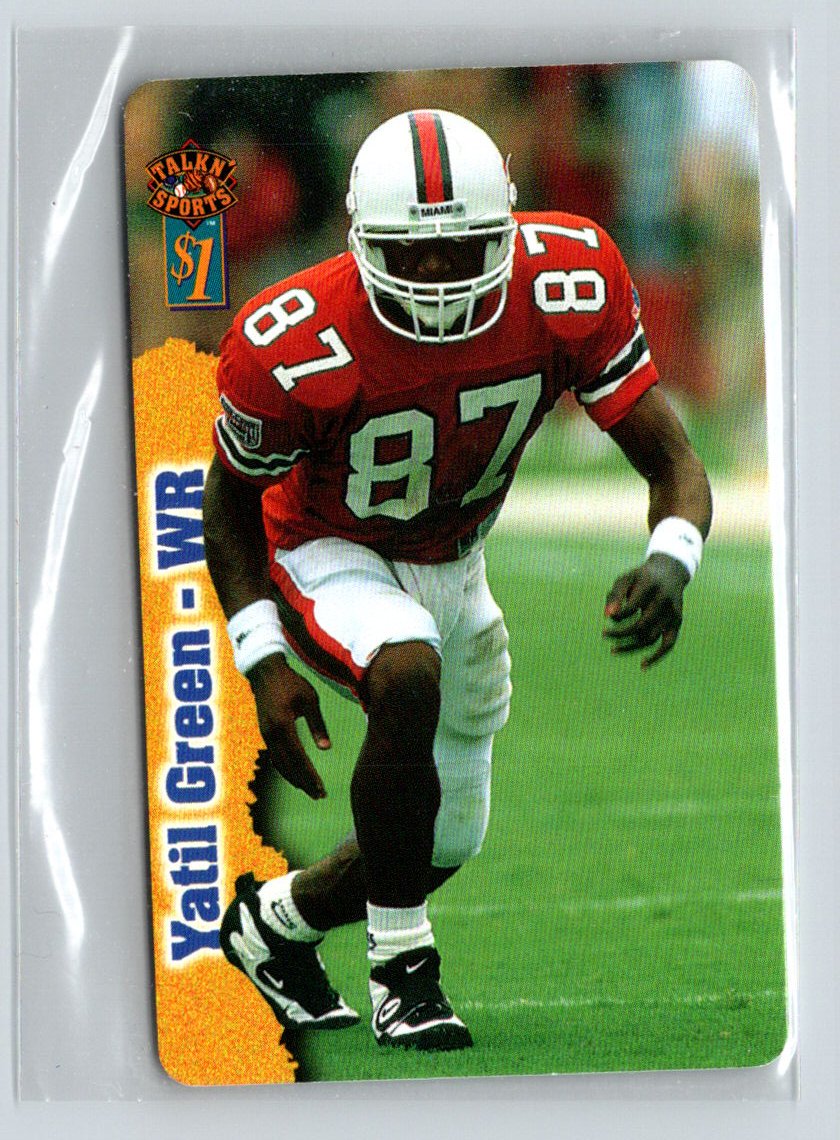 1997 Score Board Talk N' Sports #19 Yatil Green Phone Cards $1 i74