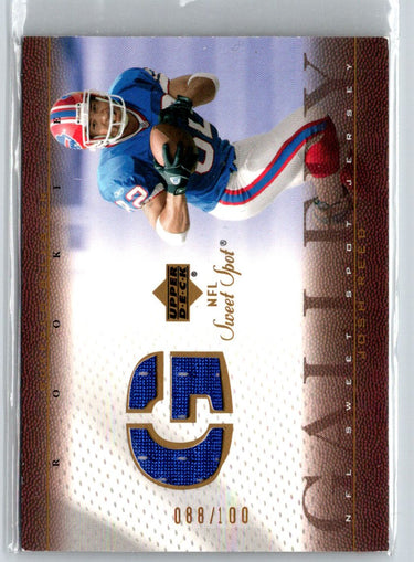 2002 Upper Deck Sweet Spot #RG-JR Josh Reed Rookie Gallery Jersey i76