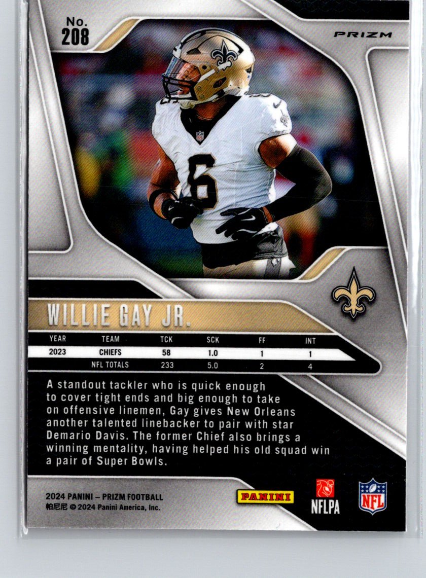 2024 Panini Prizm #208 Willie Gay Jr. Pink Wave i77