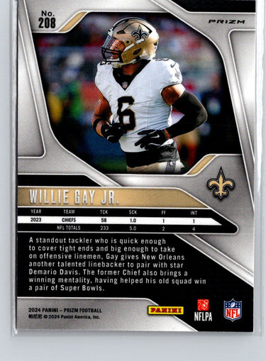 2024 Panini Prizm #208 Willie Gay Jr. Pink Wave i77