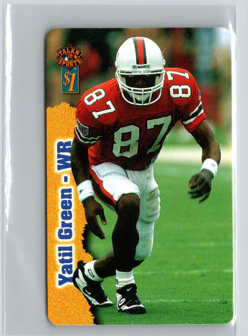 1997 Score Board Talk N' Sports #19 Yatil Green Phone Cards $1 i80