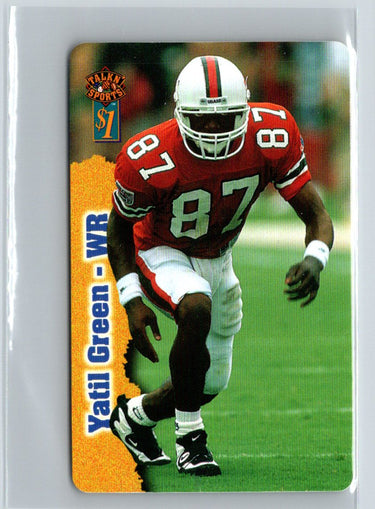 1997 Score Board Talk N' Sports #19 Yatil Green Phone Cards $1 i80