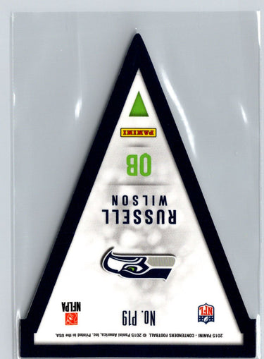 2015 Panini Contenders #P19 Russell Wilson Pennants Holo Gold #/99 i79