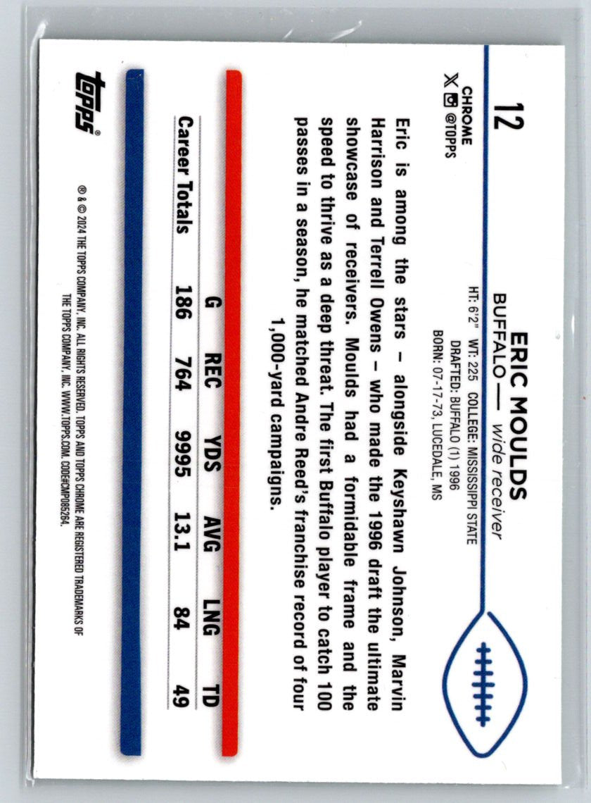 2024 Topps Chrome #12 Eric Moulds Green Geometric Refractor #/99 i50