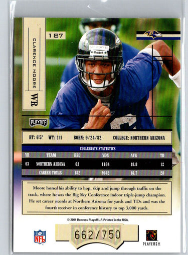 2004 Playoff Absolute Memorabilia #187 Clarence Moore #/750 i50