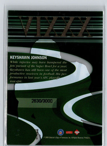 1999 Collector's Edge Masters #Q12 Keyshawn Johnson Quest #/3000 i51