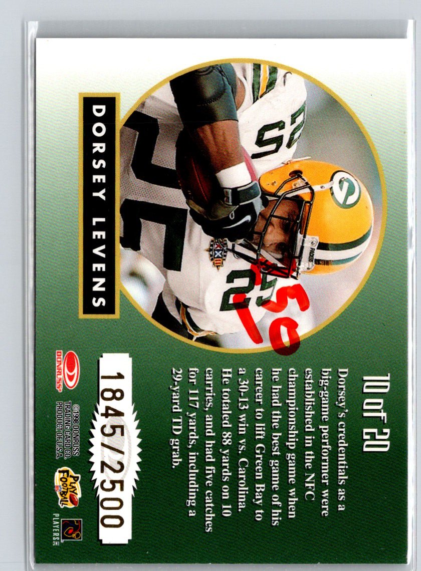 1998 Leaf Rookies & Stars #10 Dorsey Levens Greatest Hits #/2500 i51