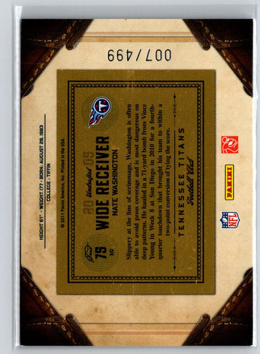 2011 Panini Timeless Treasures #75 Nate Washington #/499 i51