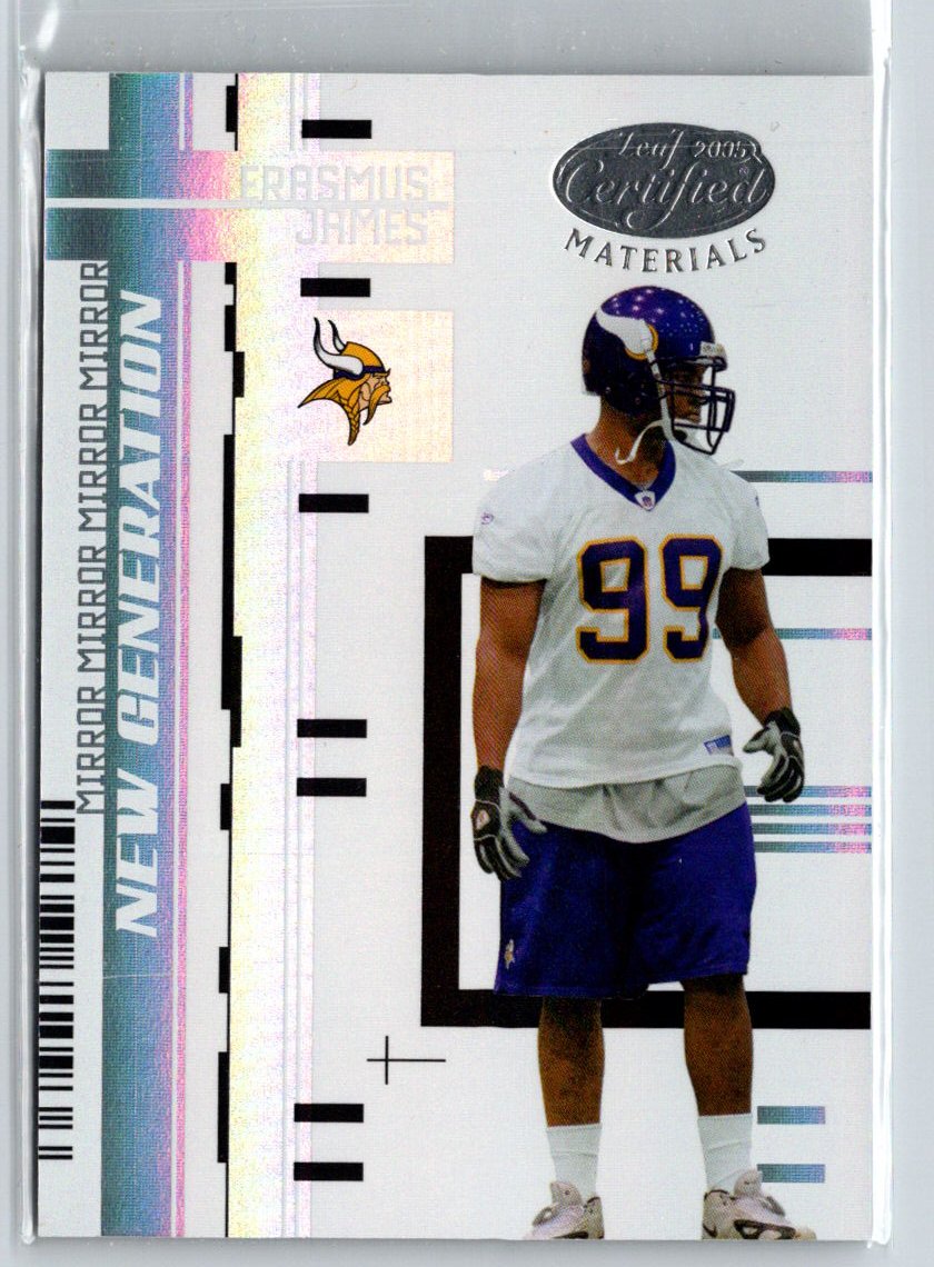 2005 Leaf Certified Materials #159 Erasmus James Mirror White #/150 i49