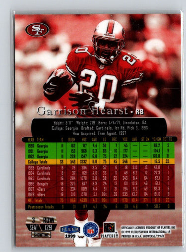 1999 Flair Showcase #129 Garrison Hearst i49