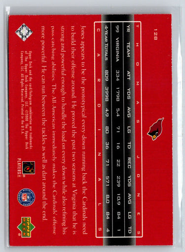 2000 Upper Deck Legends #128 Thomas Jones #/2000 i49