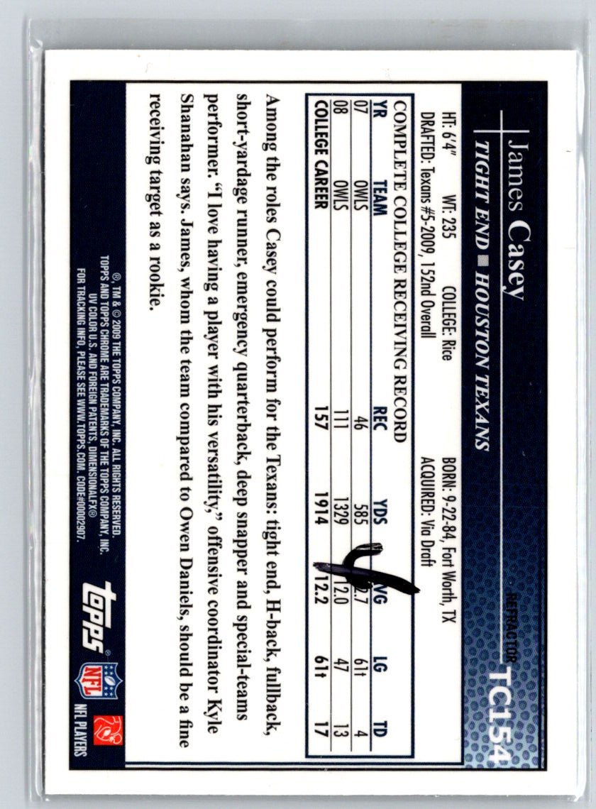 2009 Topps Chrome #TC154 James Casey Xfractors i52