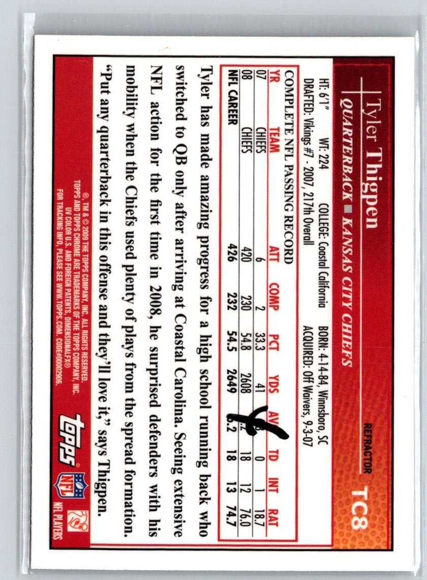 2009 Topps Chrome #TC8 Tyler Thigpen Xfractors i52