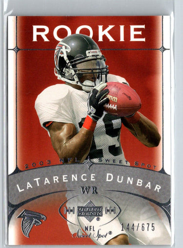 2003 Upper Deck Sweet Spot #180 LaTarence Dunbar #/675 i53