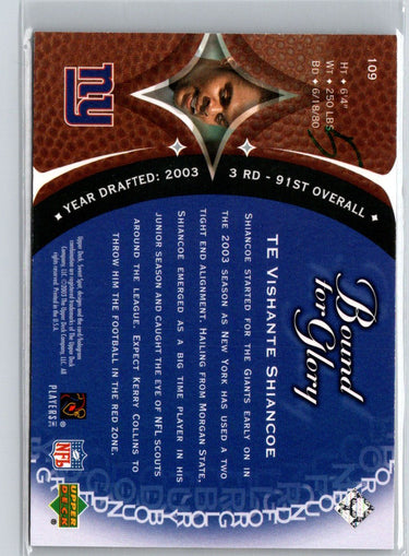 2003 Upper Deck Sweet Spot #109 Visanthe Shiancoe #/1500 i53