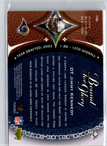 2003 Upper Deck Sweet Spot #106 Jimmy Kennedy #/1500 i54