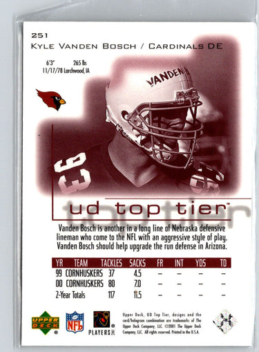 2001 Upper Deck Top Tier #251 Kyle Vanden Bosch #/2500 i54
