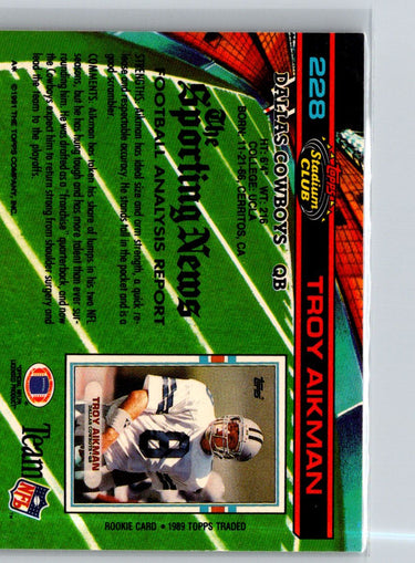 1991 Stadium Club #228 Troy Aikman i55