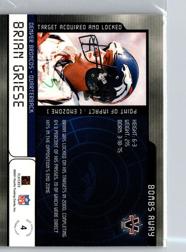 2001 Pacific Vanguard #4 Brian Griese Bombs Away #/999 i55
