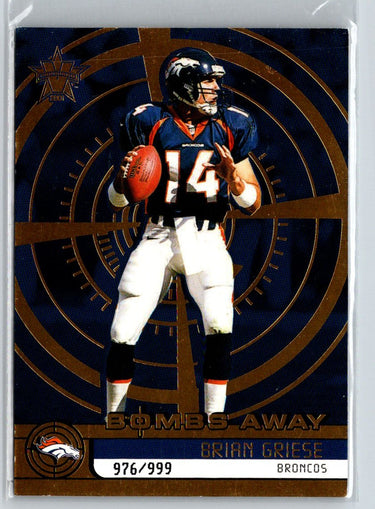 2001 Pacific Vanguard #4 Brian Griese Bombs Away #/999 i55