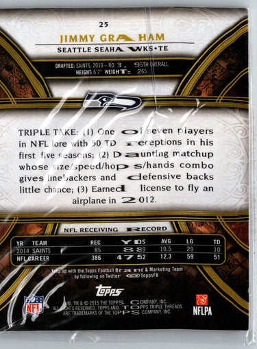 2015 Topps Triple Threads #25 Jimmy Graham Ruby #/50 i55