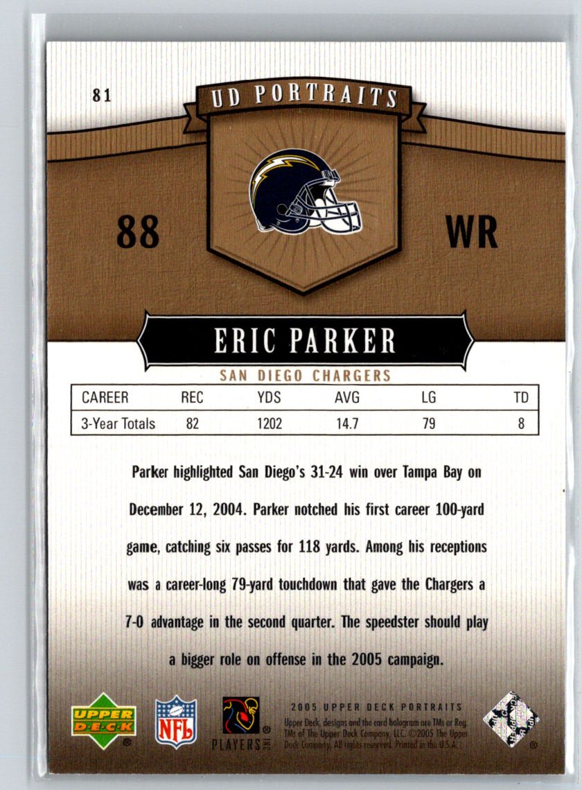 2005 Upper Deck Portraits #81 Eric Parker Gold #/75 i55