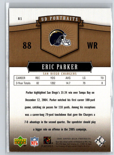 2005 Upper Deck Portraits #81 Eric Parker Gold #/75 i55