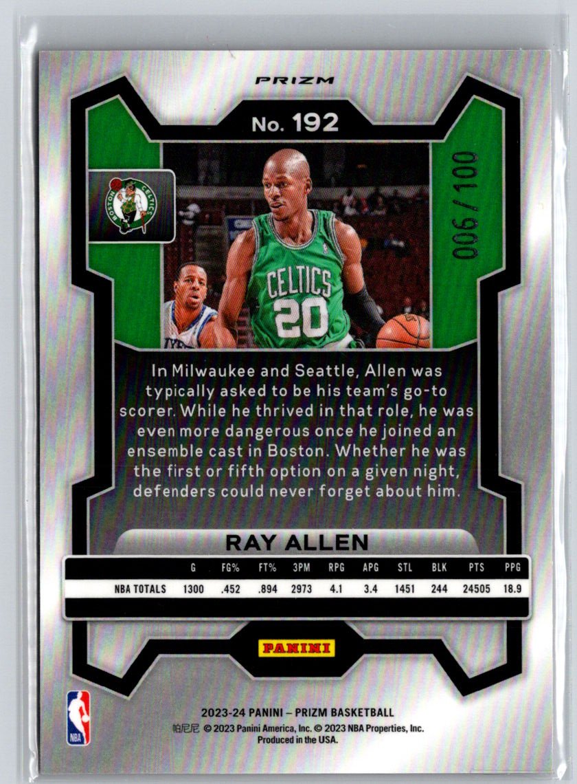 2023-24 Panini Prizm #192 Ray Allen Prizms Fast Break Red #/100 i29