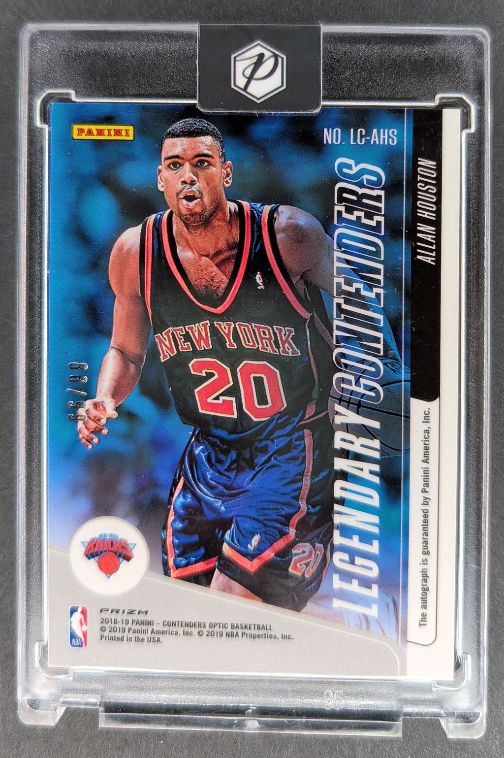 2018-19 Panini Contenders Optic Allan Houston Legendary Contenders Auto /99 H01