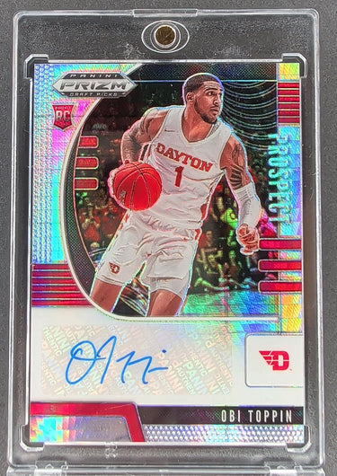 2020 Panini Prizm Draft Picks Obi Toppin Prospect Auto Silver Prism H01