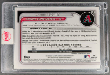 2024 Bowman Chrome - Prospect Autographs #CPA-YSO Yassel Soler Mega /150 H01