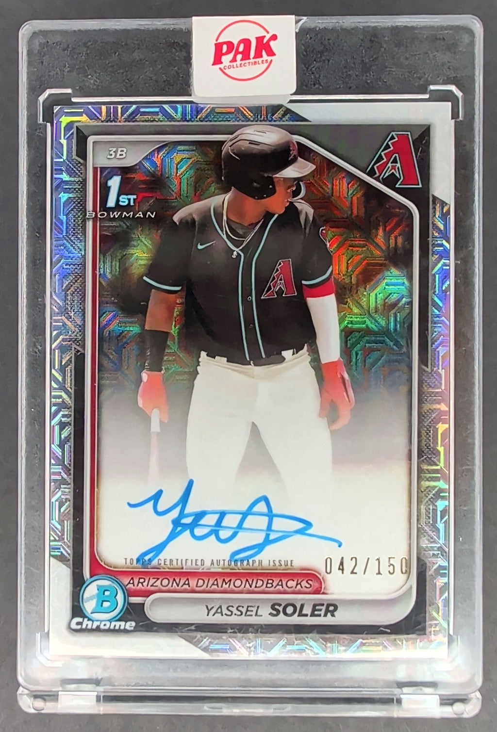 2024 Bowman Chrome - Prospect Autographs #CPA-YSO Yassel Soler Mega /150 H01