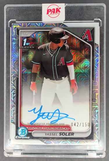 2024 Bowman Chrome - Prospect Autographs #CPA-YSO Yassel Soler Mega /150 H01