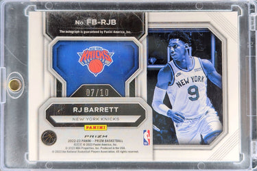2019-20 Donruss Optic #FB-RJB RJ Barrett Fast Break Signatures Gold #/10 H01