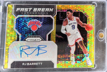 2019-20 Donruss Optic #FB-RJB RJ Barrett Fast Break Signatures Gold #/10 H01