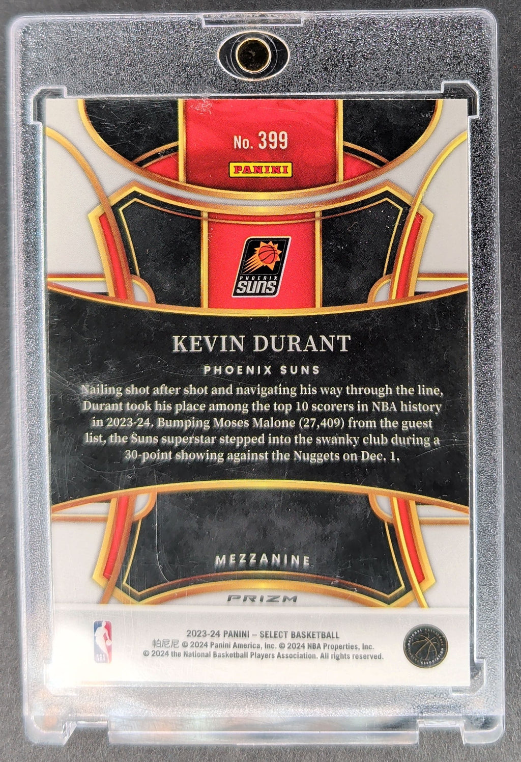 2023-24 Panini Select #399 Kevin Durant Tiger Prizms  H02