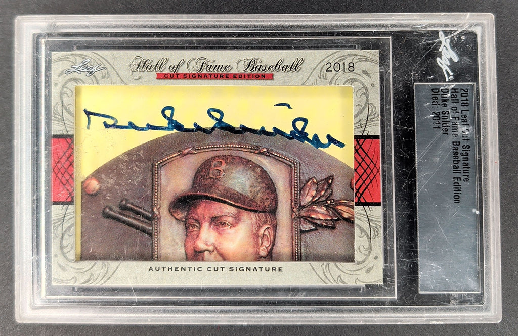 2018 Leaf Cut Signature History of Baseball Duke Snider Graded Slab H02