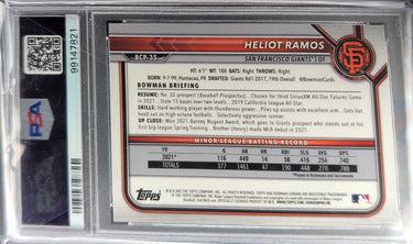 2022 Bowman Chrome   Heliot Ramos Orange Shimmer Refractors #/25 PSA 9 H03