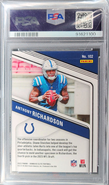 2023 Donruss Elite #102 Anthony Richardson Status Explosion #/625 PSA 10 H03
