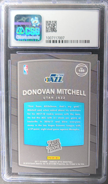 2017-18 Donruss Optic #188 Donovan Mitchell CSG 9.5 H03