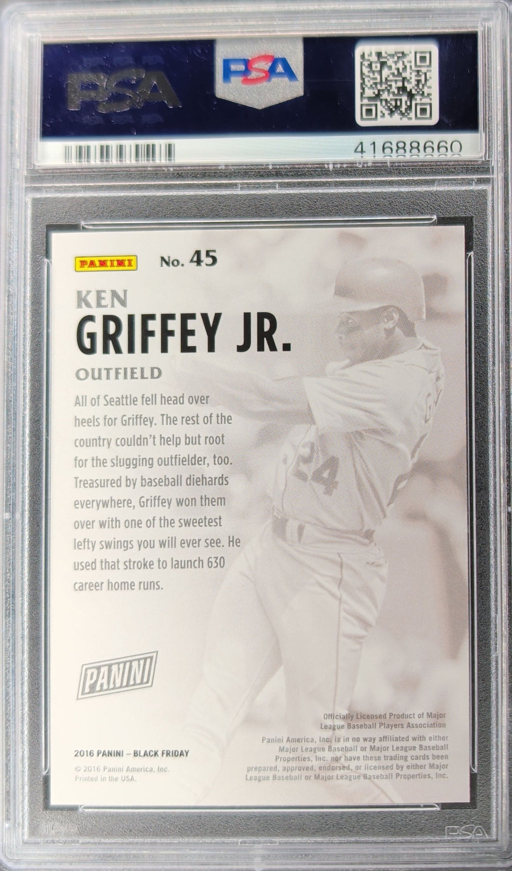 2016 Panini Black Friday #45 Ken Griffey Jr. Wedges #/50 PSA 10 H03