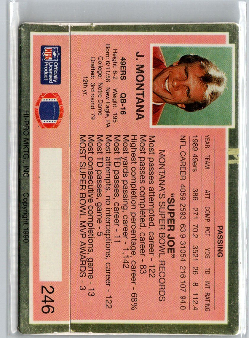 1990 Action Packed #246 Joe Montana J01