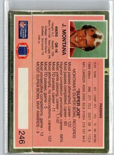 1990 Action Packed #246 Joe Montana J01